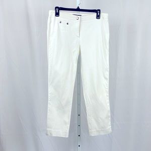 Chico’s Black Label white textured cropped pants US 6/Chico’s 0.5 740